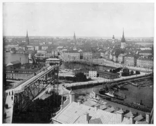 Panorama of Stockholm, Sweden, late 19th century