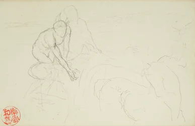 Achilles and Xanthus, from La Farge folios #849 and #860, one of 42 drawings