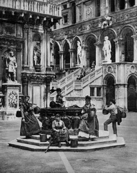 The Court of the Ducal Palace in Venice, Italy, c.1890 (photo by John Lawson Stoddard)