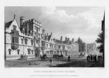 South Front of All Souls College, Oxford University, 1834