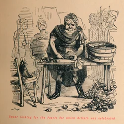 Caesar looking for the Pearls for which Britain was celebrated