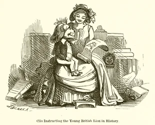 Clio Instructing the Young British Lion in History
