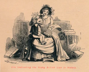 Clio Instructing the Young British Lion in History