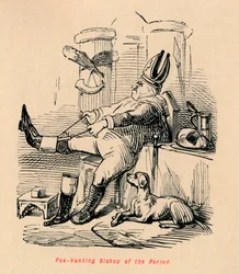 Fox hunting Bishop of the Period, c1860