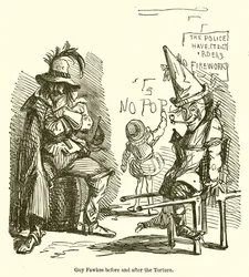 Guy Fawkes before and after the Torture