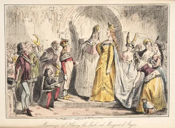 Marriage of Henry VI with Margaret of Anjou, from The Comic History of England
