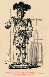 Portrait of Sir William Wallace, from an Old Wood Block