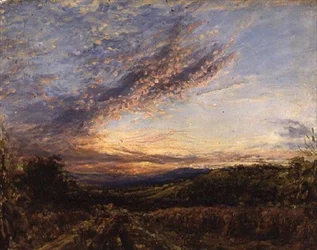 Sunset over a Moorland Landscape, early 1850s