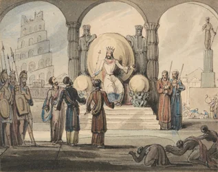 Shadrach, Meshach and Abednego before Nebuchadnezzar
