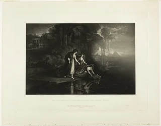 The Daughter of Pharaoh Finding the Infant Moses, from Illustrations of the Bible