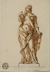 Project for a Statue: Woman Holding Book with Right Hand