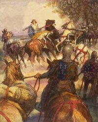 Charles VI of France, Utterly Mad, Lunges with His Sword at His Followers