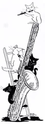 Saxophone and flute (drawing)