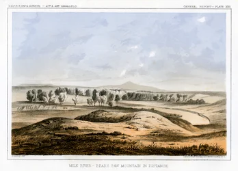 Milk River, with Bears Paw Mountain in the Distance, Montana, USA, 1856