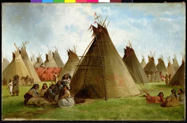 Prairie Indian Encampment, c.1870