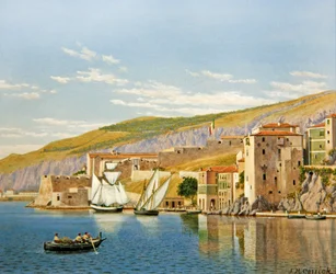 View of Villefranche-sur-Mer, France