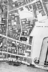 Detail of a large and accurate map of the City of London
