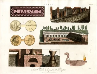 Ancient Artifacts and Buildings in Pompeii