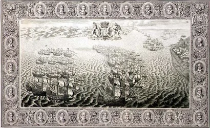 Armada (engraving from a tapestry)
