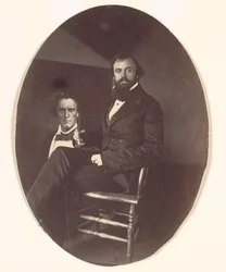 John R. Johnston with Painting