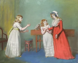 Mrs. Henderson, Mrs. Kendall and Mrs. Thompson, Daughters of Thomas Rowsby, Crome Hall, Malton, Yorkshire
