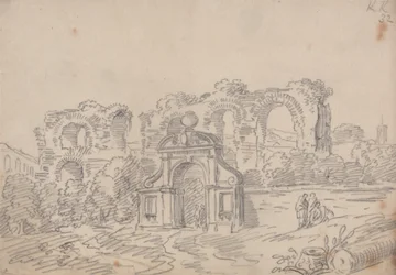 Baroque Arch and Roman Aqueduct Ruins