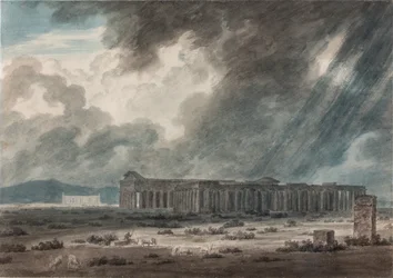 Ruins of Paestum near Salerno: The Three Temples