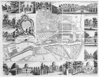 Chiswick House from plan of Chiswick, 1736