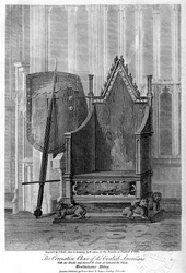 The Coronation Chair of the English Sovereigns, Westminster Abbey, London, 1810