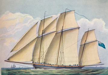 Armed Lugger Close Hauled With All Sail Set, 1825