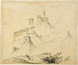 Fortresses in Tyrol, near Mals (recto); Castle in Lenzburg (verso)