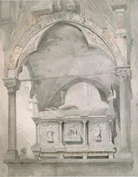 Study for the Tomb of Mastino II della Scala at Verona, 1852