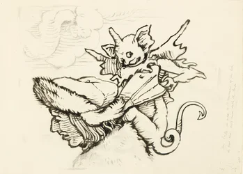 The Head of a Miser: enlarged Drawing from Lützelburger
