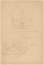 Study of an Altarpiece and Ceiling Panels