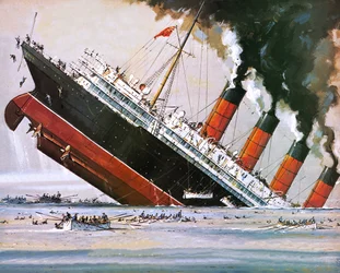 Sinking of the Lusitania on May 1915