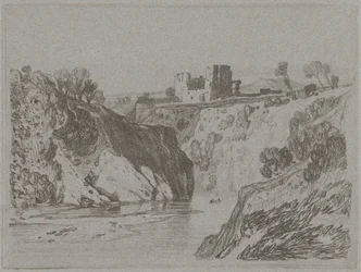 Castle Above a Rocky Gorge