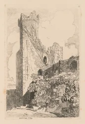 Liber Studiorum: Plate 32, Caernarvon Castle, N. Wales