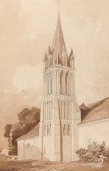 South-East View of the Church of Ifs, Near Caen, Normandy