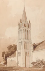 South-East View of the Church of Ifs, Near Caen, Normandy
