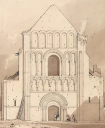 West Front of the Church of Ouistreham, near Caen, Normandy