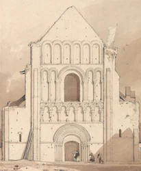 West Front of the Church of Ouistreham, near Caen, Normandy