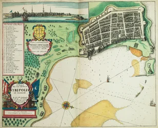 A Map of the City and Port of Tripoli in Barbary