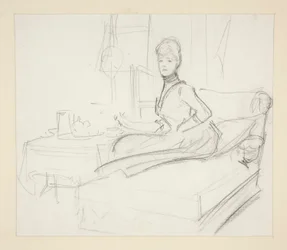 Lady at Tea Table
