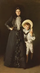 Portrait of Mrs. Edward L. Davis and her Son, Livingston Davis, 1890.