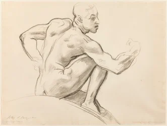Seated Male Nude