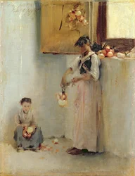Stringing Onions, c.1882