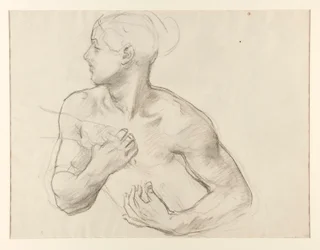 Study of Clytemnestra for Orestes Pursued by the Furies, Mural, Stairway, Museum of Fine Arts, Boston