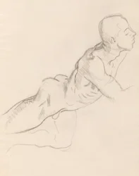 Study of Eros for Eros and Psyche, relief decoration, Rotunda, Museum of Fine Arts, Boston