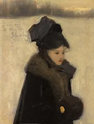 Woman with Furs, c.1880-85