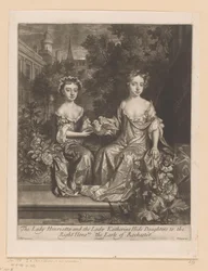 Portrait of Henrietta and Katherine Hyde with a Dove (title on object: The Lady Henrietta and the Lady Katherine Hyde, Daughters to the Right Honorable the Earl of Rochester)